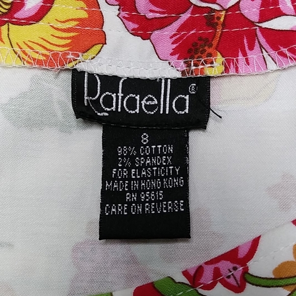 Rafaella Floral A-Line Skirt Sz 8 - Picture 5 of 6